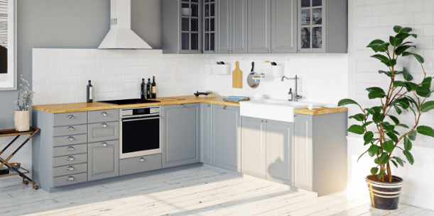 Cocina reformada y decorada con ingreso del sol