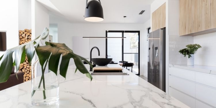 diseño cocina marmol
